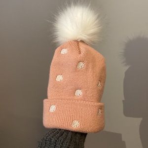 Animal Crossing Pink Leaf Bobble Hat